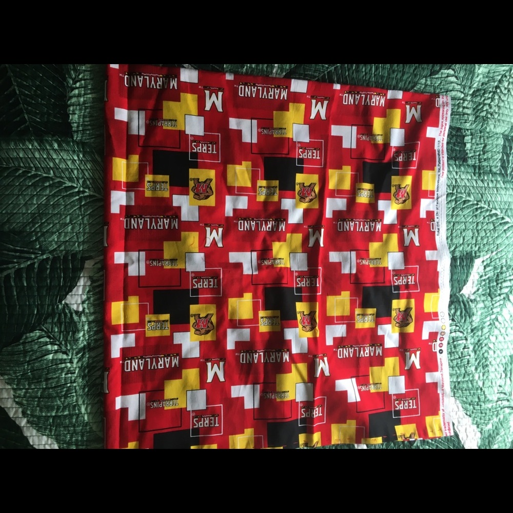 NW UNIVERSITY OF MARYLAND HANDMADE  RUNNER 42”x22”